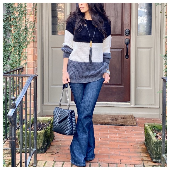 ✨LAST ONE ✨ITALY✨Color block knit sweater - Picture 7 of 8